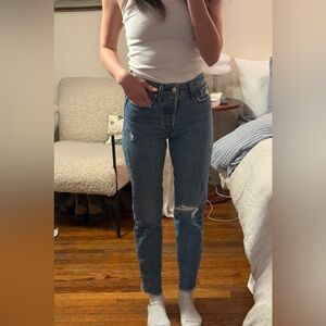 Levi’s Blue Distressed Women Jeans